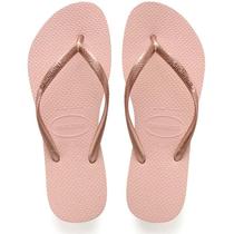 Chinelo havaianas feminino slim 39/0 rosa ballet havaianas