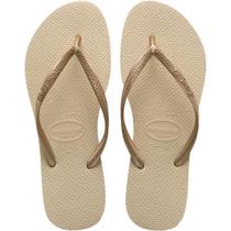 Chinelo Havaianas Feminino SLIM 39/40 AREIA/DOURADO