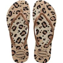 Chinelo Havaianas Feminino SLIM Animals 35/6 Bege Palha PAR