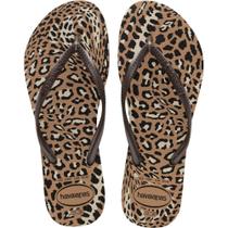 Chinelo Havaianas Feminino SLIM Animals 37/38 Café