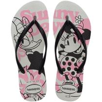 Chinelo Havaianas Feminino SLIM Disney 39/40 BRANCO/PRETO PAR Chinelo Havaianas Feminino SLIM Disney 39/40 BRANCO/PRETO PAR