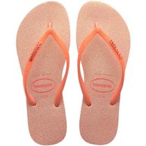 Chinelo Havaianas Feminino Slim Glitter Iridescent Rosa