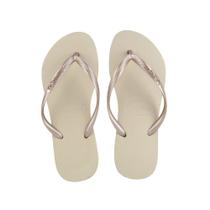 Chinelo Havaianas Feminino Slim Grade Dourado Areia - 40000 Chinelo Havaianas Feminino Slim Grade Dourado Areia - 40000