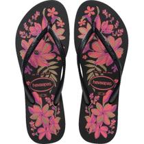 Chinelo Havaianas Feminino SLIM Organic 35/36 PRETO/OURO (PAR)