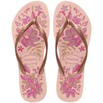 Chinelo Havaianas Feminino Slim Organic Desenho Floral 2025 Chinelo Havaianas Feminino Slim Organic Desenho Floral 2025