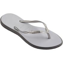 Chinelo Havaianas Feminino Slim Point Bico pontudo 4149584 Cor:Cinza AçoTamanho:35/36 Chinelo Havaianas Feminino Slim Point Bico pontudo 4149584 Cor:Cinza AçoTamanho:35/36