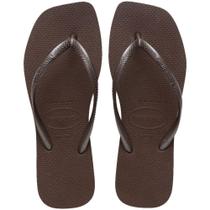 Chinelo Havaianas Feminino SLIM Square 37/38 Café PAR