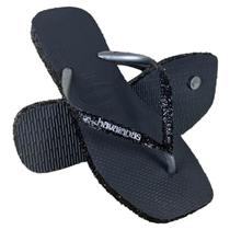 Chinelo Havaianas Feminino Slim Square Sparkle Original Cor:Novo GrafiteTamanho:33/34 Chinelo Havaianas Feminino Slim Square Sparkle Original Cor:Novo GrafiteTamanho:33/34