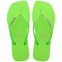 Chinelo Havaianas Feminino Square Glitter Neon Carnaval 2025