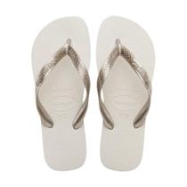 Chinelo Havaianas Feminino Tira Metalizada Sense Bege