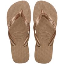 Chinelo Havaianas Feminino TOP Tiras 37/38 Rose GOLD (PAR)