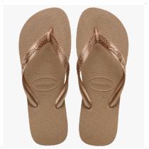 Chinelo Havaianas Feminino Top Tiras Rose Gold - Havaianas Cor:Rose GoldTamanho:35.36 Chinelo Havaianas Feminino Top Tiras Rose Gold - Havaianas Cor:Rose GoldTamanho:35.36