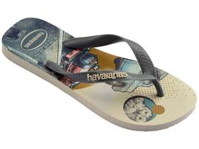 Chinelo Havaianas Harry Potter Bege Palha Cinza