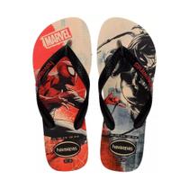Chinelo Havaianas Homem Aranha vs Venom Marvel Herói Original Confortável Cor:BegeTamanho:41/42 Chinelo Havaianas Homem Aranha vs Venom Marvel Herói Original Confortável Cor:BegeTamanho:41/42