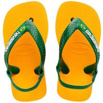 Chinelo Havaianas Infantil Baby Brasil Unissex Original Cor:AmareloTamanho:21
