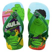 Chinelo Havaianas Infantil Baby Marvel Heróis com elástico