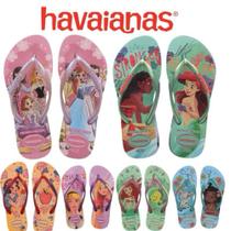 Chinelo Havaianas Infantil Kids Meninas Princesas Personagens Original