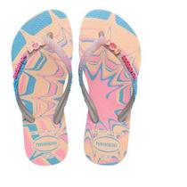 Chinelo Havaianas Infantil Kids Slim Glitter Menina Rosa