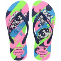 Chinelo Havaianas Infantil Kids Top Powerpuff Girls Branco