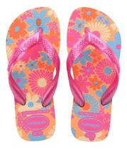 Chinelo Havaianas Infantil Menina Flores Pessego Chinelo Havaianas Infantil Menina Flores Pessego