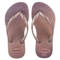 Chinelo Havaianas Infantil Menina Rosa Glitter - SLIM GLOSS