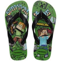 Chinelo Havaianas Infantil Minecraft Chinelo Havaianas Infantil Minecraft