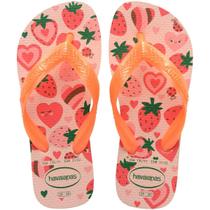 Chinelo Havaianas Kids Flores Menina - Laranja e Rosa Chinelo Havaianas Kids Flores Menina - Laranja e Rosa