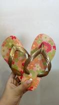Chinelo havaianas kids flores rosa ballet Chinelo havaianas kids flores rosa ballet