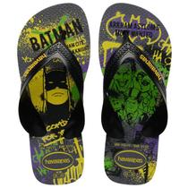 Chinelo Havaianas Kids Max Heróis Batman e Super Homem