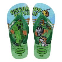 Chinelo Havaianas Kids Minecraft Gamers Jogo Original