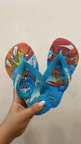 Chinelo havaianas kids top warner azul