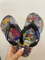 Chinelo havaianas kids top warner preto