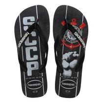 Chinelo Havaianas Licenciado TOP Corinthians 35 36 Preto