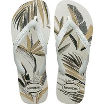 Chinelo Havaianas Masculino Aloha 43/4 BRANCO/VERDE Olive PAR Chinelo Havaianas Masculino Aloha 43/4 BRANCO/VERDE Olive PAR