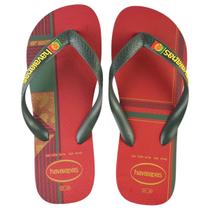 Chinelo Havaianas Masculino Original Top Nations Copa do Mundo Casual Cor:VermelhoTamanho:41/42