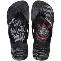 Chinelo Havaianas Masculino TOP Corinthians 39/40 Preto