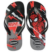 Chinelo Havaianas Masculino Top Marvel Homem Aranha Original Cor:Preto/PretoTamanho:41/42
