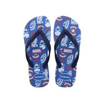 Chinelo Havaianas Masculino Top Marvel Logomania Azul Estrela