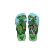 Chinelo Havaianas Minecraft 022557 Cor:VerdeTamanho:28 Chinelo Havaianas Minecraft 022557 Cor:VerdeTamanho:28