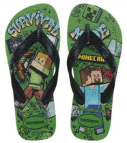 Chinelo Havaianas Minecraft Adulto - Bege Palha Chinelo Havaianas Minecraft Adulto - Bege Palha
