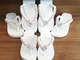 Chinelo havaianas original com meia cana de strass