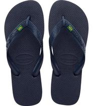 Chinelo Havaianas Preto com Bandeira Brasil Original Unissex