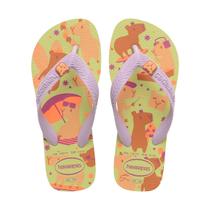 Chinelo Havaianas Sandália Infantil De Dedo Kids Fantasy Verde Matcha