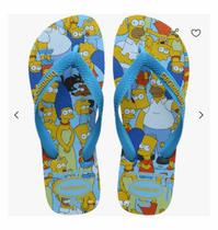 Chinelo Havaianas Simpsons Unissex Turquesa