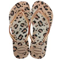 Chinelo Havaianas Slim Animals Feminino - Bege