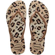 Chinelo Havaianas Slim Animals Feminino Bege