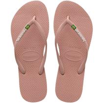 Chinelo Havaianas Slim Brasil Feminino - Rosa