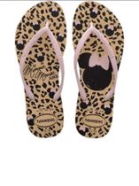 Chinelo Havaianas Slim Disney Minnie Dourado Xodó Infantil Chinelo Havaianas Slim Disney Minnie Dourado Xodó Infantil