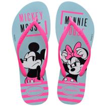 Chinelo Havaianas Slim Disney Minnie e Mickey Feminino