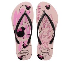 Chinelo Havaianas Slim Disney Minnie Rosa Peônia